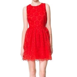 Zara Red Lace Dress